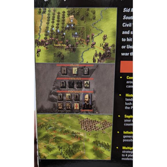 Vintage Sid Meier's Civil War Collection RPG PC CDRom Game - Two games on 1 CD - Picture 9 of 9